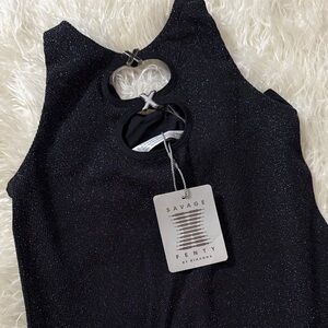 Savage Fenty NWT Black Sparkle Jumpsuit